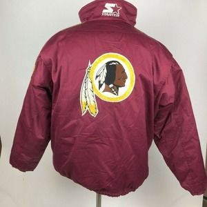 VTG Starter Mens Washington Redskins Jacket Sz Large NFL Letters Sleeve Football